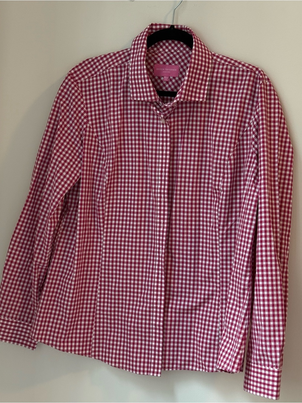 Women's Red Gingham Button-Down Shirt. Size 20- never worn